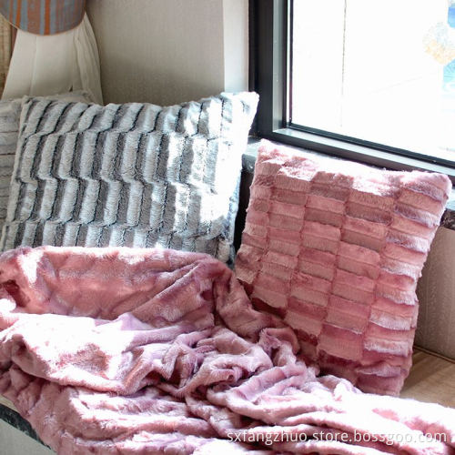 flanell pv rautenförmige fleece kissendecke